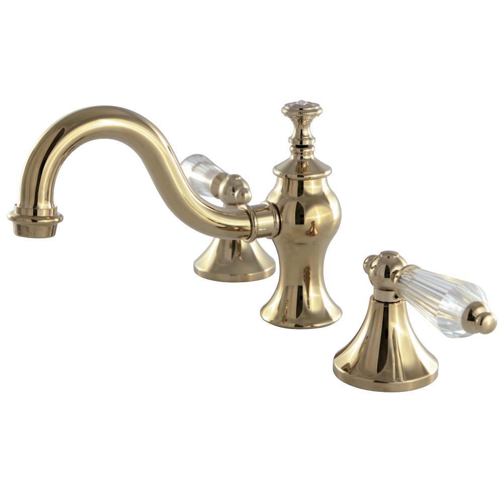 Kingston Brass Wilshire Widespread Bathroom Faucet Polished Brass