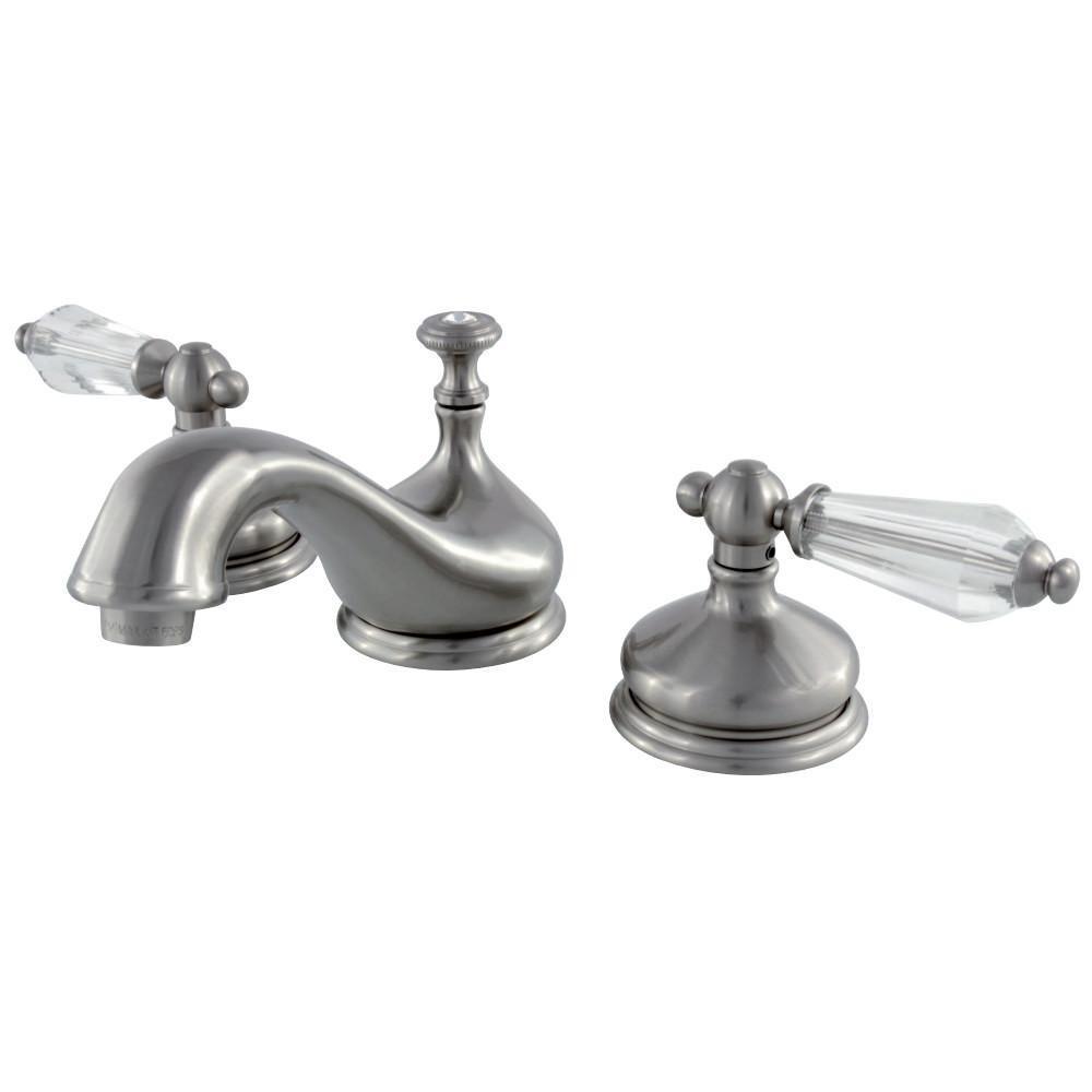 Kingston Brass Wilshire Widespread Bathroom Faucet Brushed Nickel