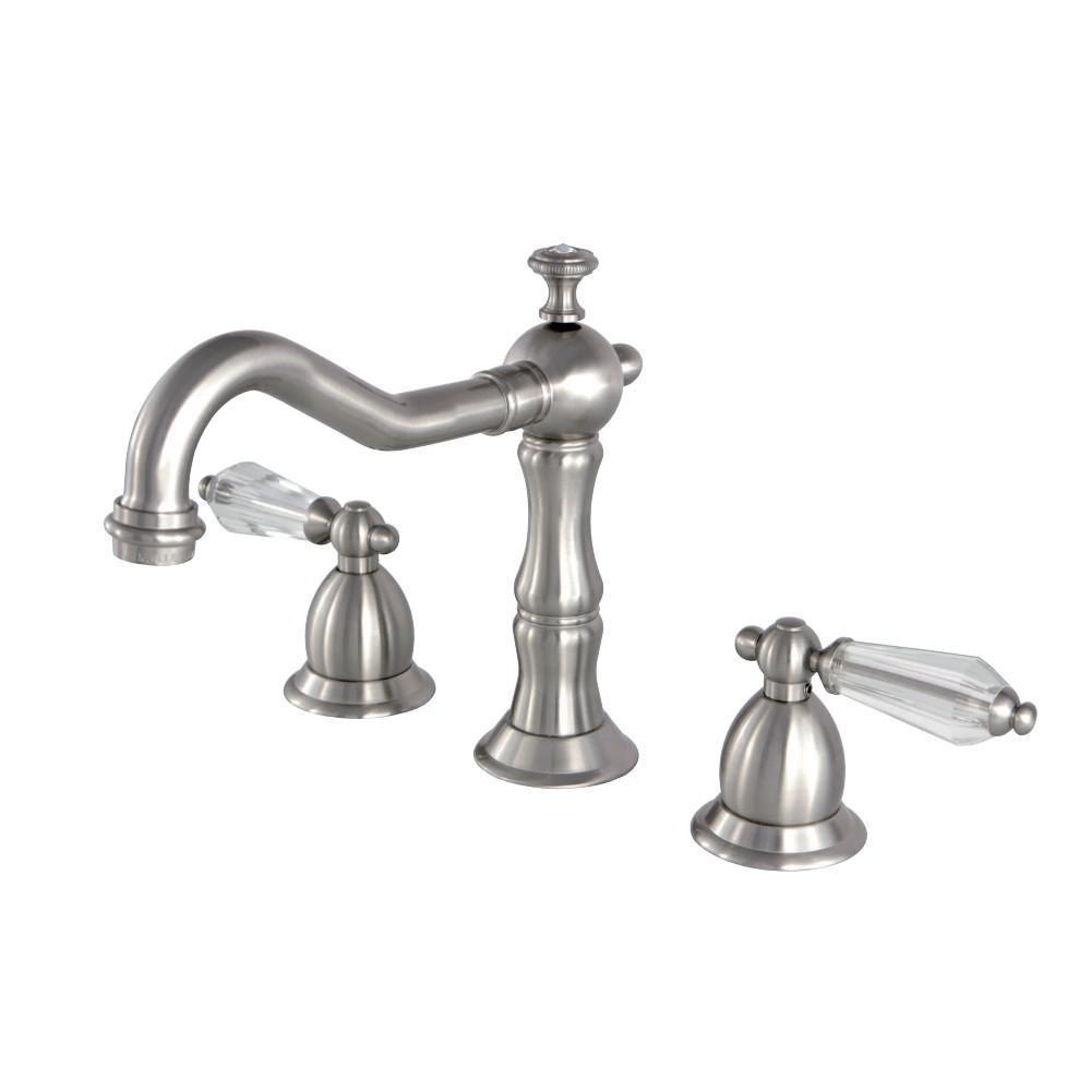Kingston Brass Wilshire Widespread Bathroom Faucet Brushed Nickel