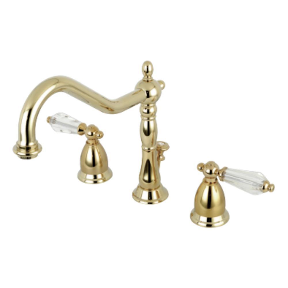 Kingston Brass Wilshire Widespread Bathroom Faucet Polished Brass
