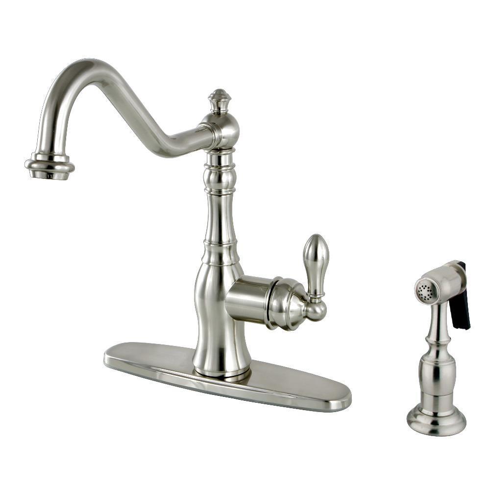 Gourmetier American Classic One Handle Kitchen Faucet Brushed Nickel