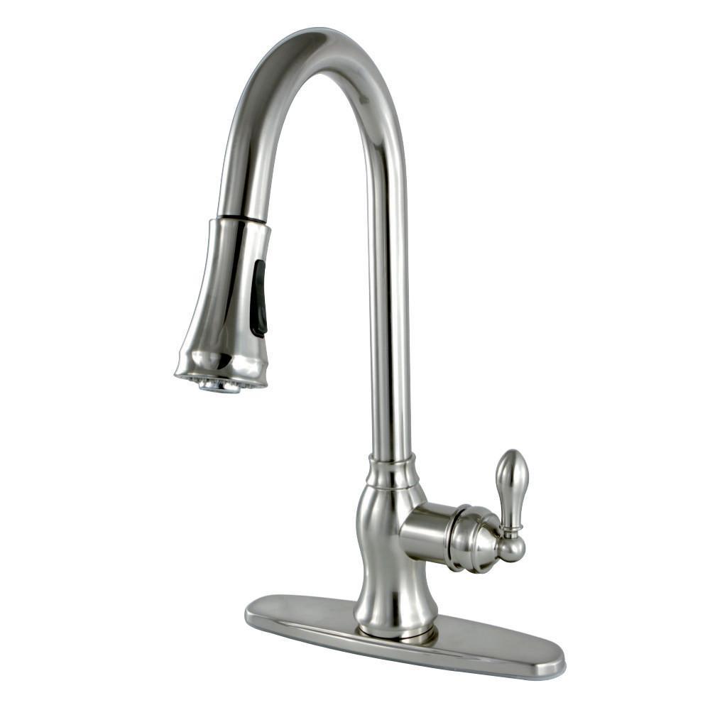 Gourmetier American Classic Pull-Down Kitchen Faucet Brushed Nickel