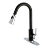 Gourmetier Concord Pull-Down Kitchen Faucet Matte Black/Polished Chrome