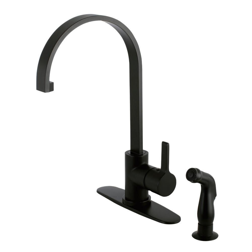 Gourmetier Continental One Handle Kitchen Faucet Matte Black