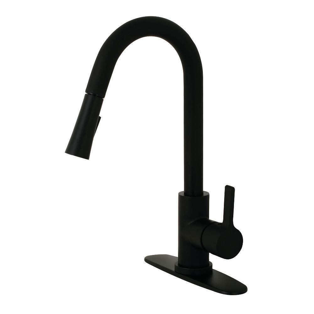 Gourmetier Continental Pull-Down Kitchen Faucet Matte Black