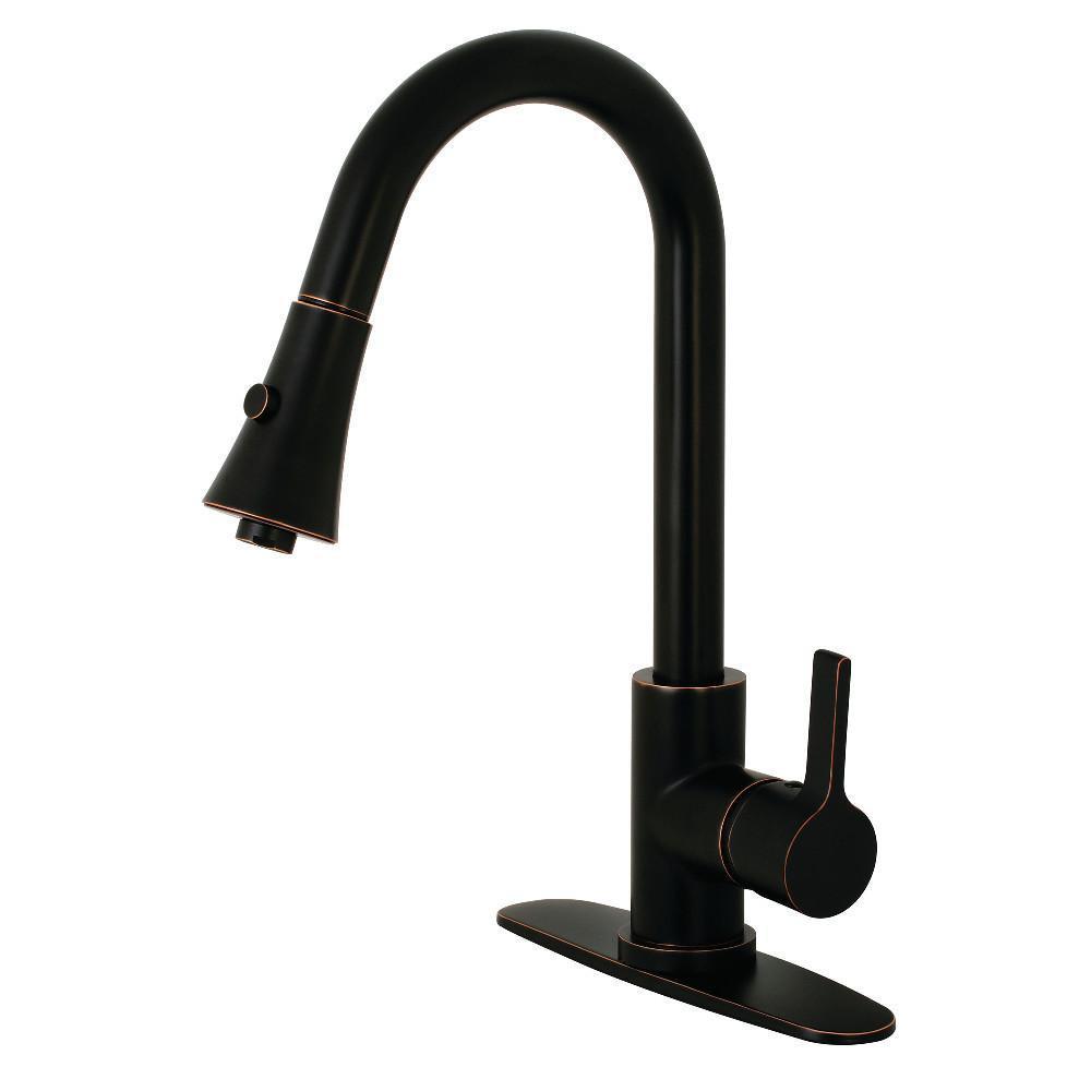 Gourmetier Continental Pull-Down Kitchen Faucet Naples Bronze