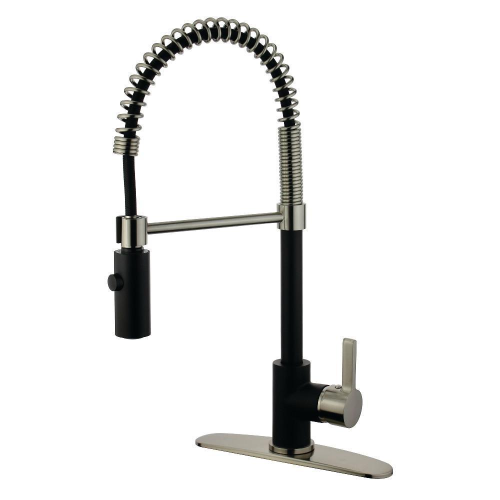 Gourmetier Continental Pull-Down Kitchen Faucet Matte Black/Brushed Nickel