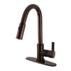 Gourmetier Continental Pull-Down Kitchen Faucet Oil Rubbed Bronze
