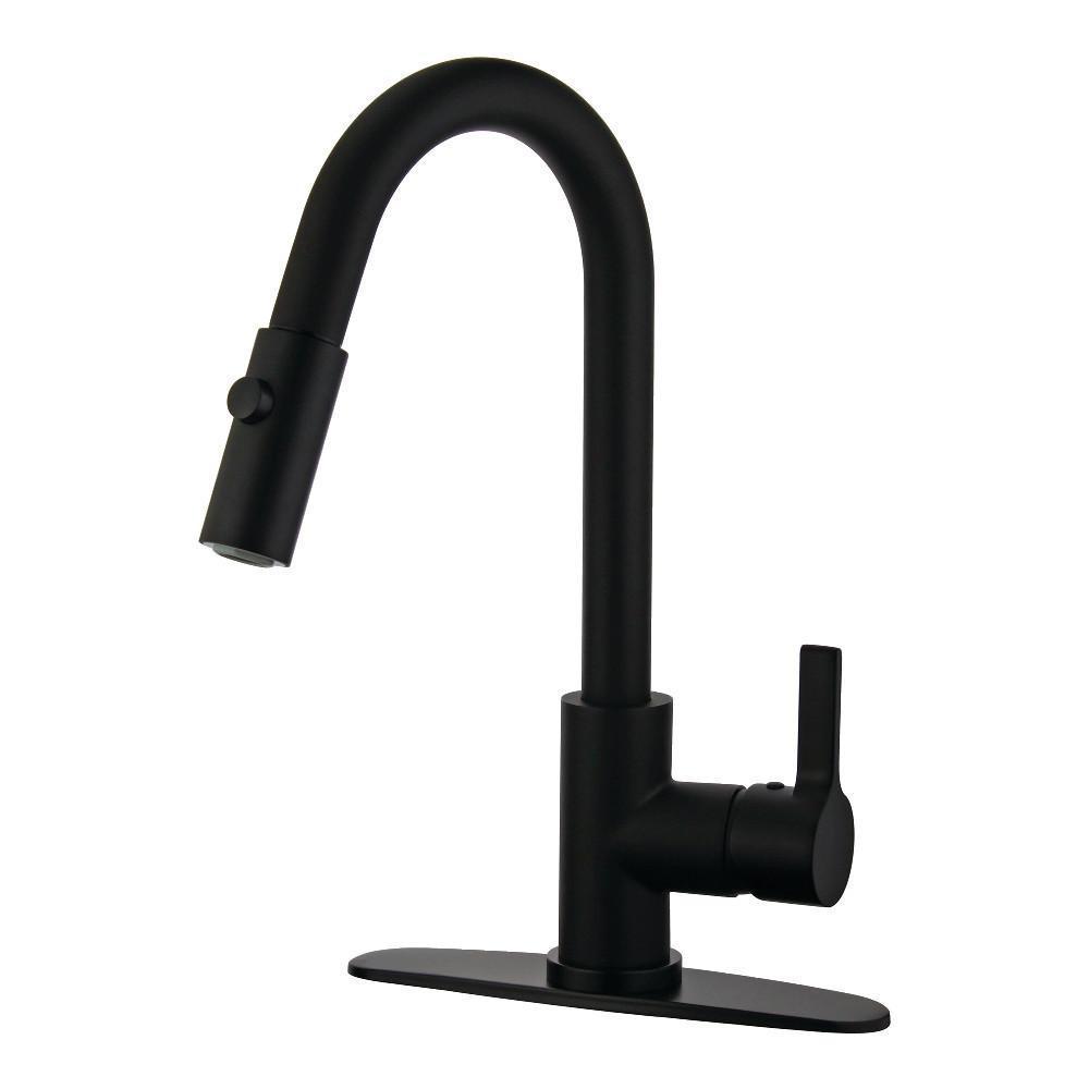 Gourmetier Continental Pull-Down Kitchen Faucet Matte Black
