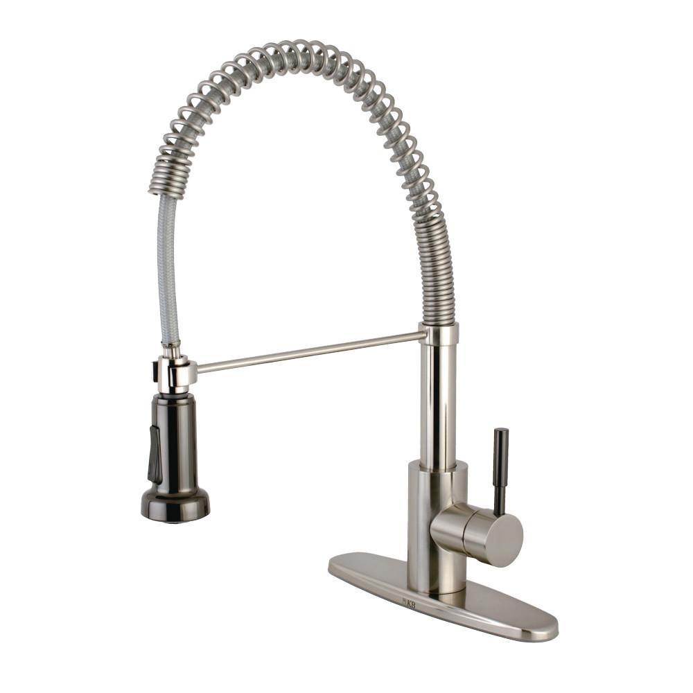 Gourmetier Kaiser Pre-Rinse Kitchen Faucet Brushed Nickel/Black Stainless Steel
