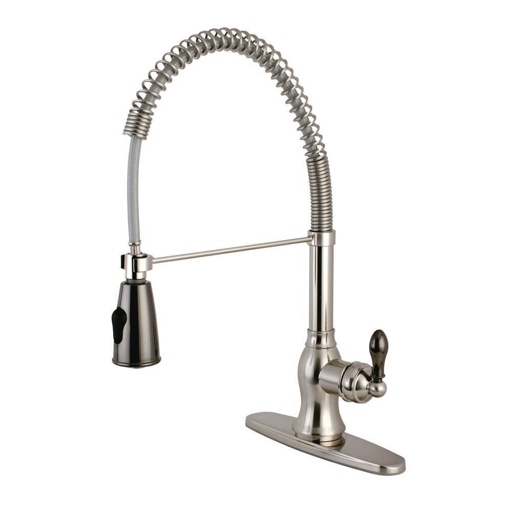 Gourmetier Kaiser Pre-Rinse Kitchen Faucet Brushed Nickel/Black Stainless Steel