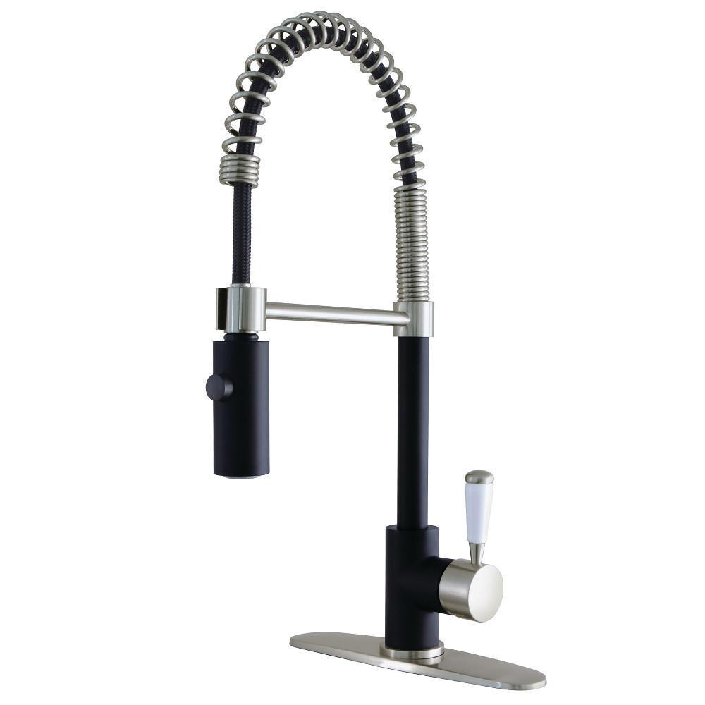Gourmetier Paris Pull-Down Kitchen Faucet Matte Black/Brushed Nickel