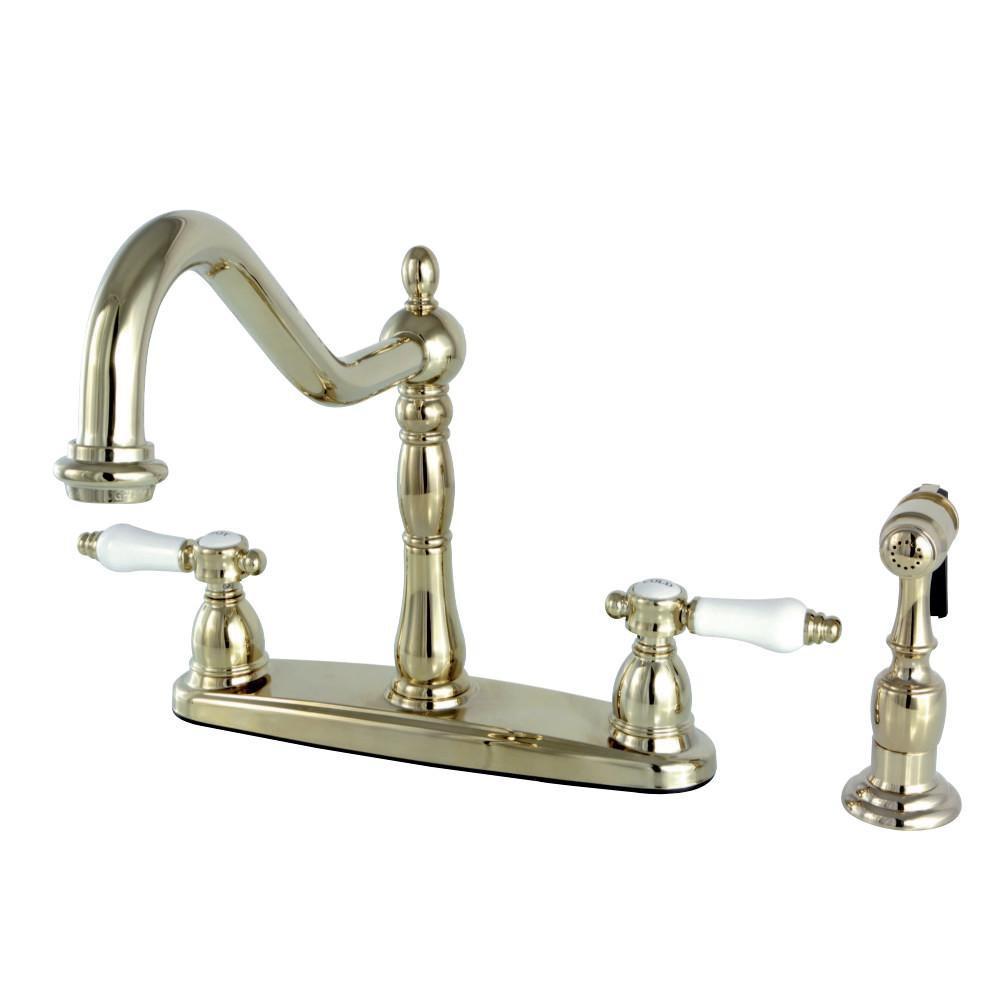 Kingston Brass Bel-Air Centerset Kitchen Faucet Polished Brass