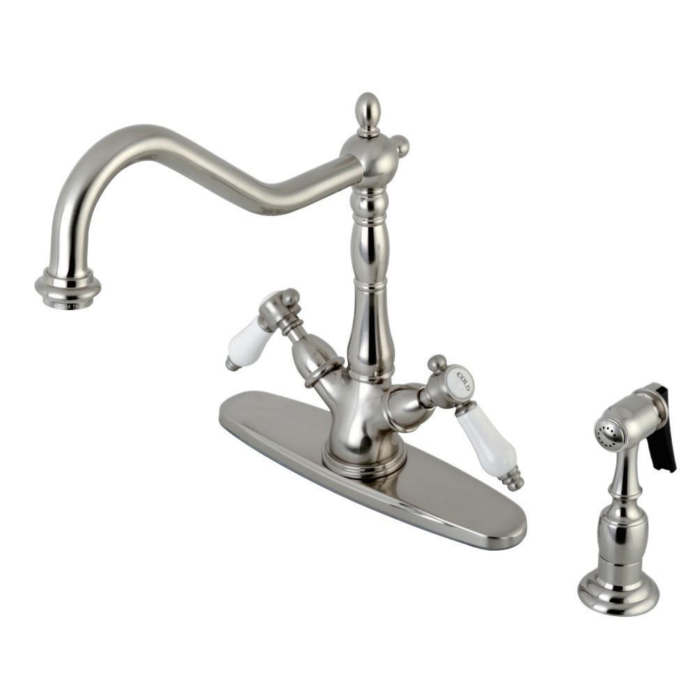 Kingston Brass Bel-Air Multi-Hole Faucet Brushed Nickel