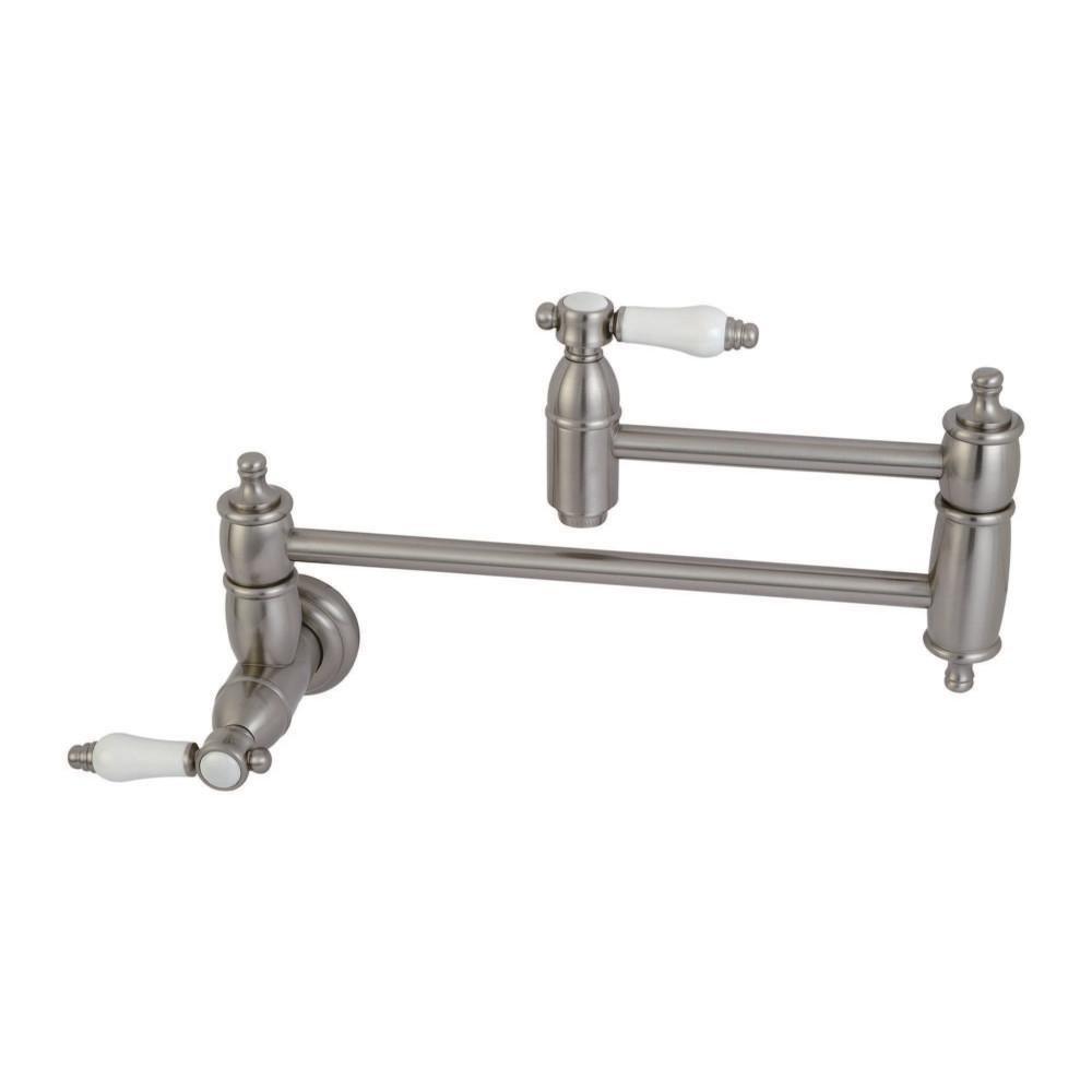 Kingston Brass Bel-Air Pot Filler Faucet Brushed Nickel