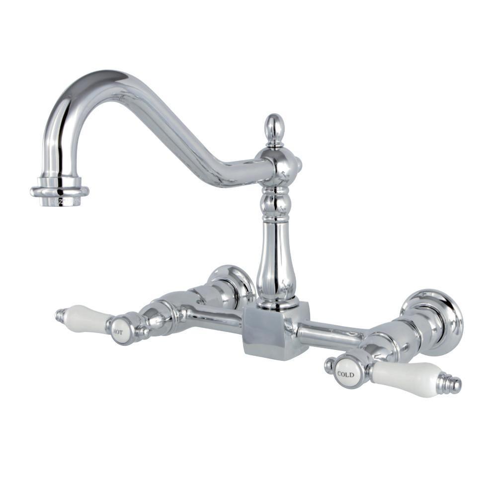Kingston Brass Bel-Air Wall Mount Kitchen Faucet Polished Chrome