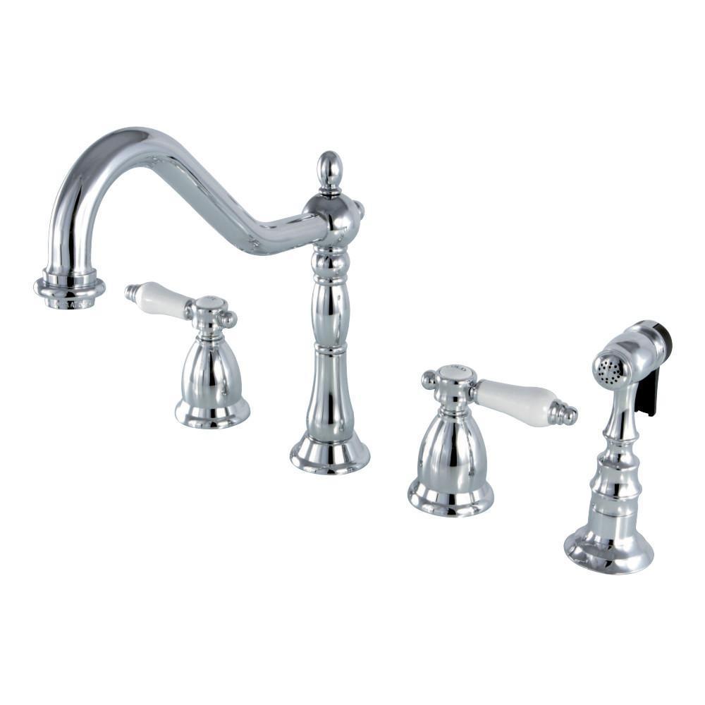 Kingston Brass Bel-Air Widespread Kitchen Faucet Polished Chrome