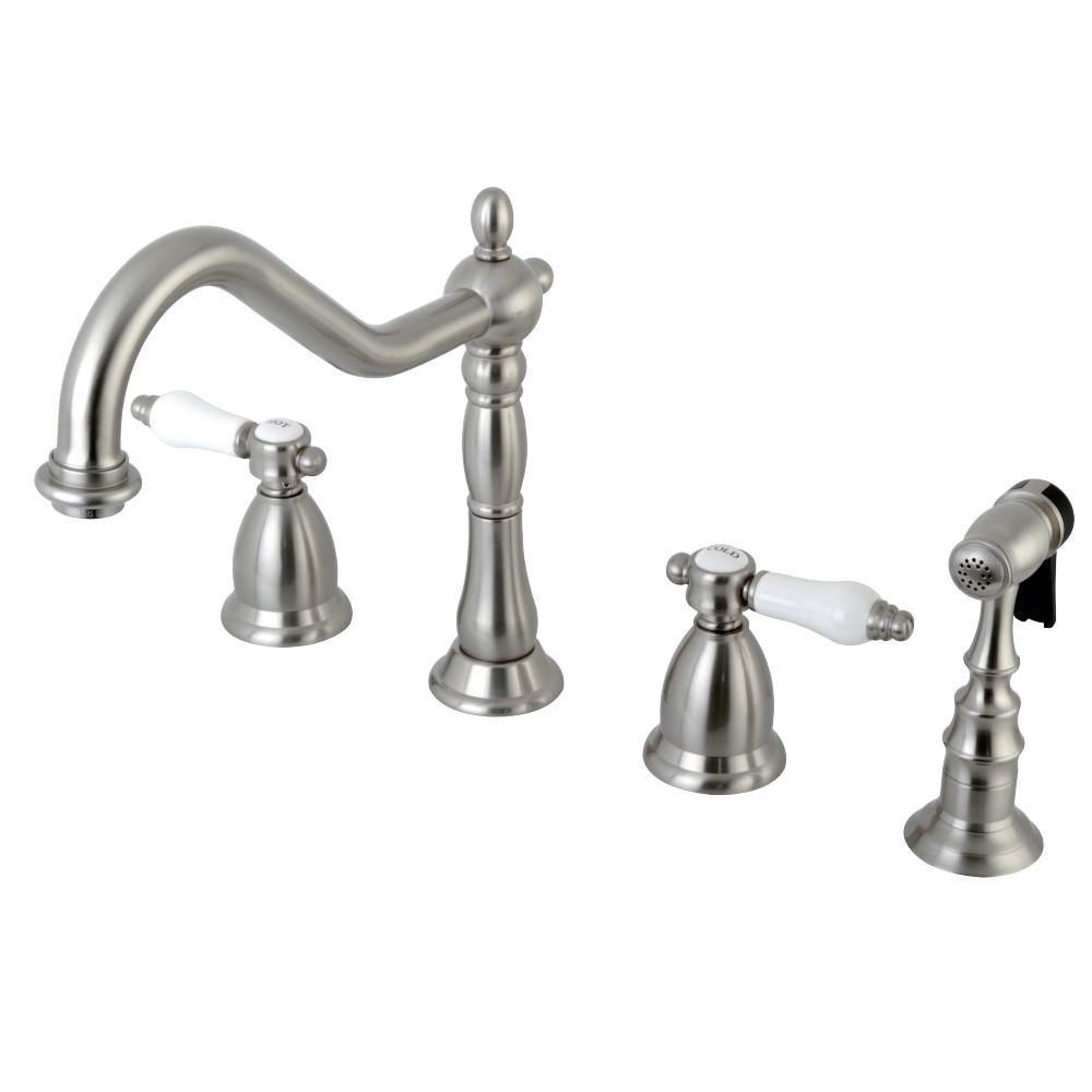 Kingston Brass Bel-Air Widespread Kitchen Faucet Brushed Nickel