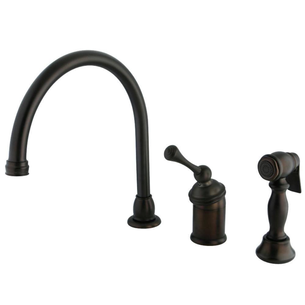 Kingston Brass Buckingham Widespread Kitchen Faucet Oil Rubbed Bronze