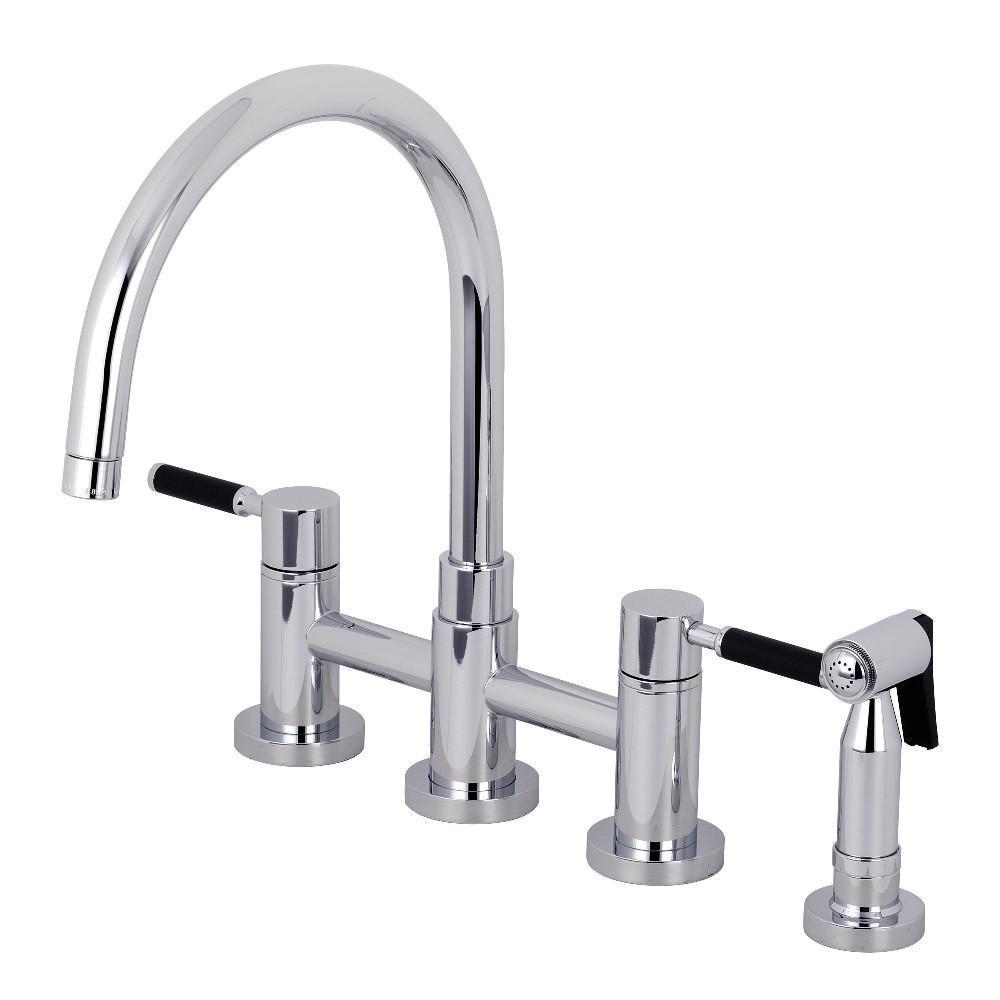 Kingston Brass Concord Bridge Kitchen Faucet Polished Chrome