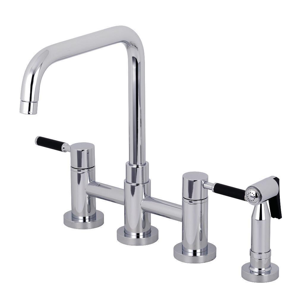 Kingston Brass Concord Bridge Kitchen Faucet Polished Chrome