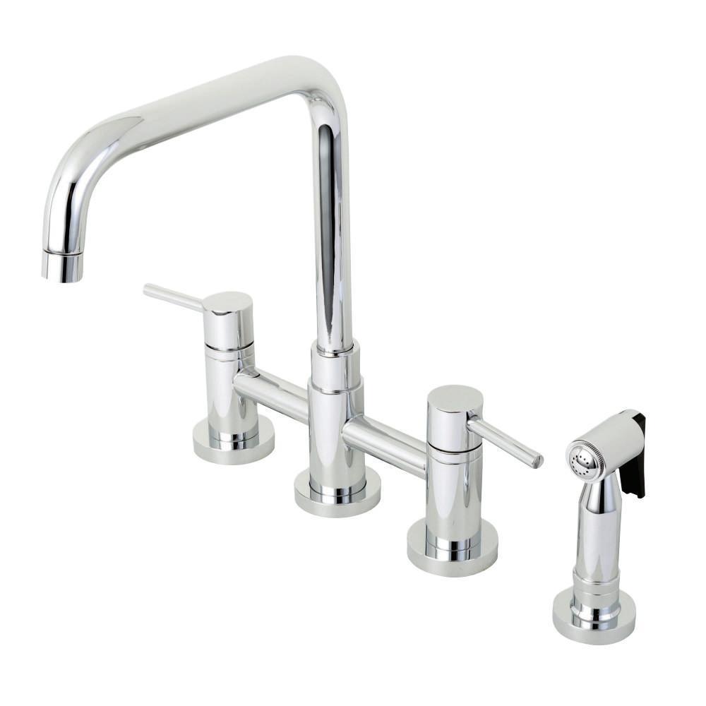 Kingston Brass Concord Bridge Kitchen Faucet Polished Chrome