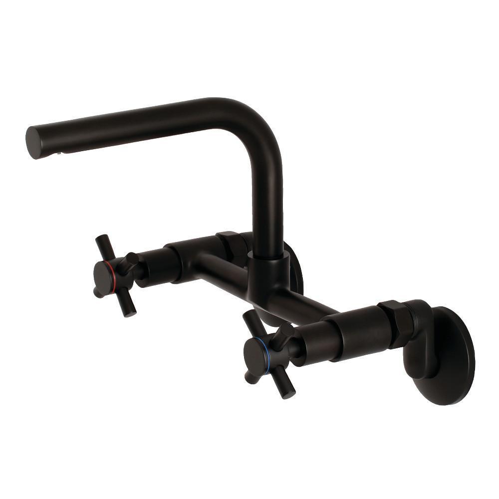 Kingston Brass Concord Wall Mount Kitchen Faucet Matte Black