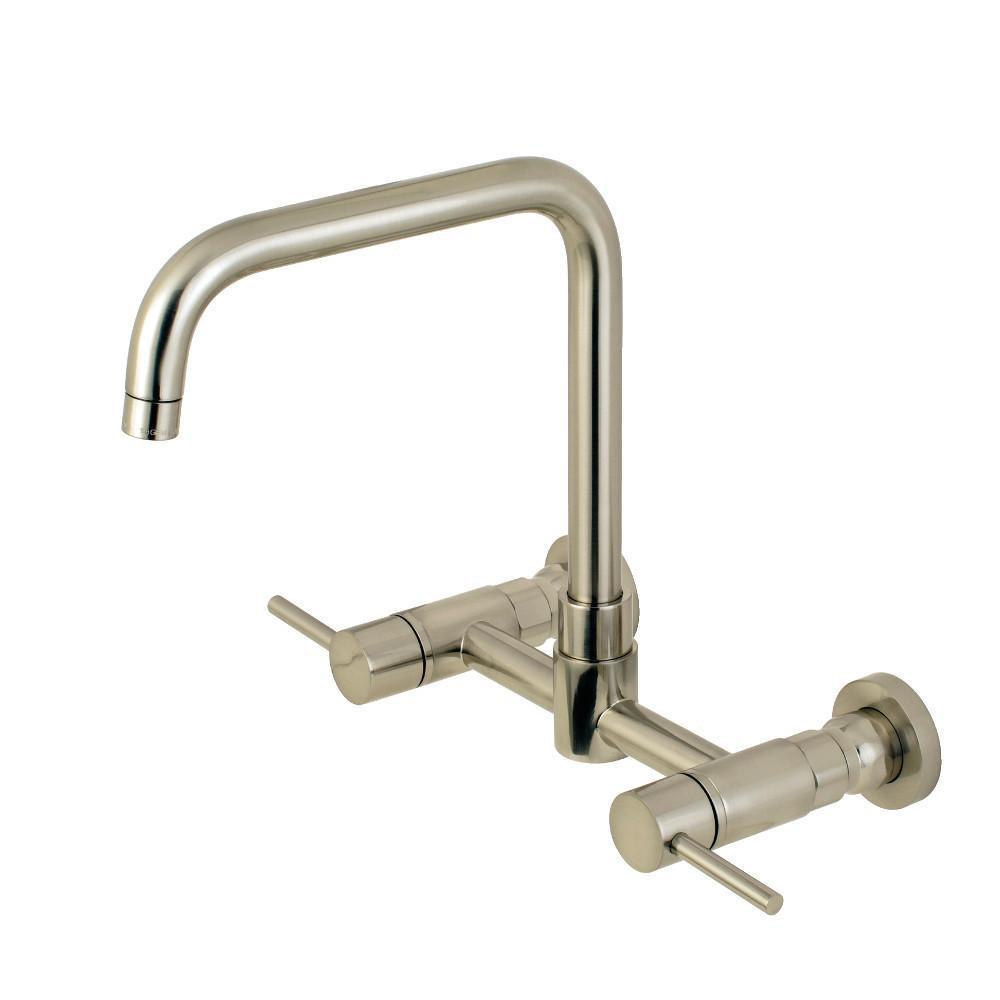 Kingston Brass Concord Wall Mount Kitchen Faucet Brushed Nickel