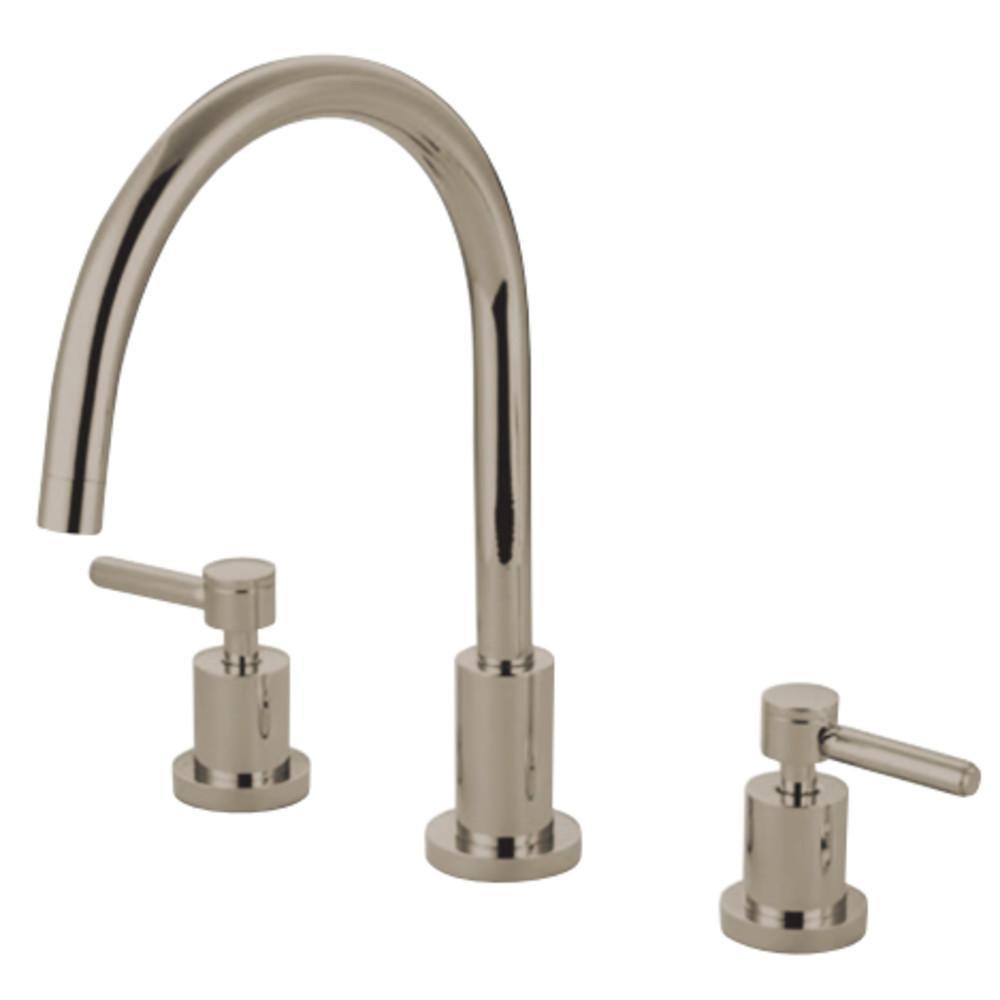Kingston Brass Concord Widespread Kitchen Faucet Polished Nickel