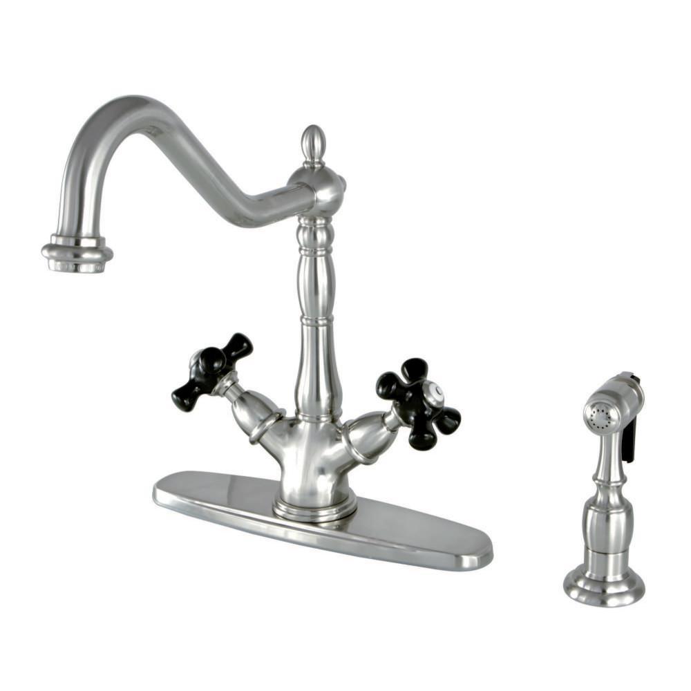 Kingston Brass Duchess Multi-Hole Faucet Brushed Nickel
