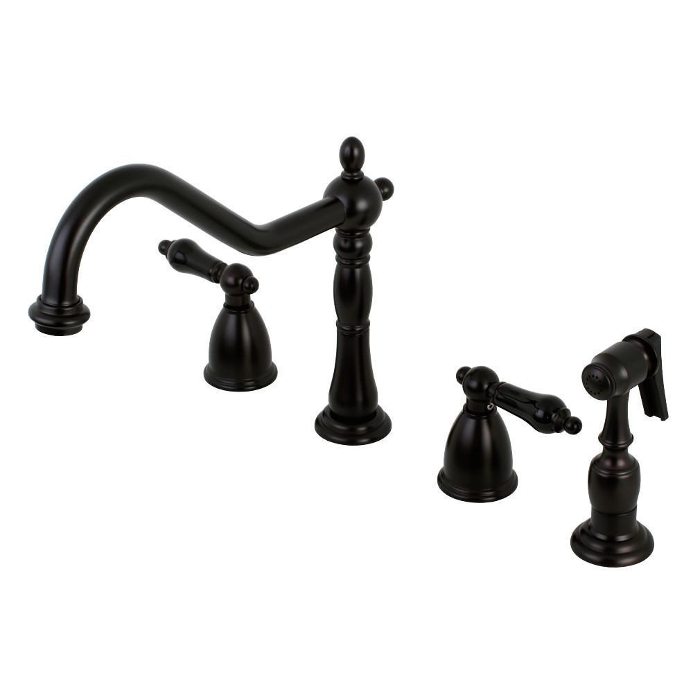 Kingston Brass Duchess Widespread Kitchen Faucet Oil Rubbed Bronze