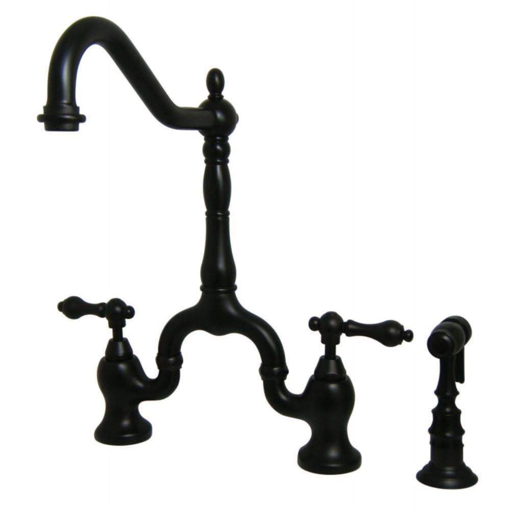 Kingston Brass English Country Bridge Kitchen Faucet Oil Rubbed Bronze