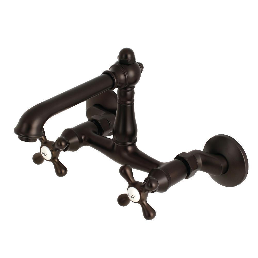 Kingston Brass English Country Wall Mount Kitchen Faucet Oil Rubbed Bronze