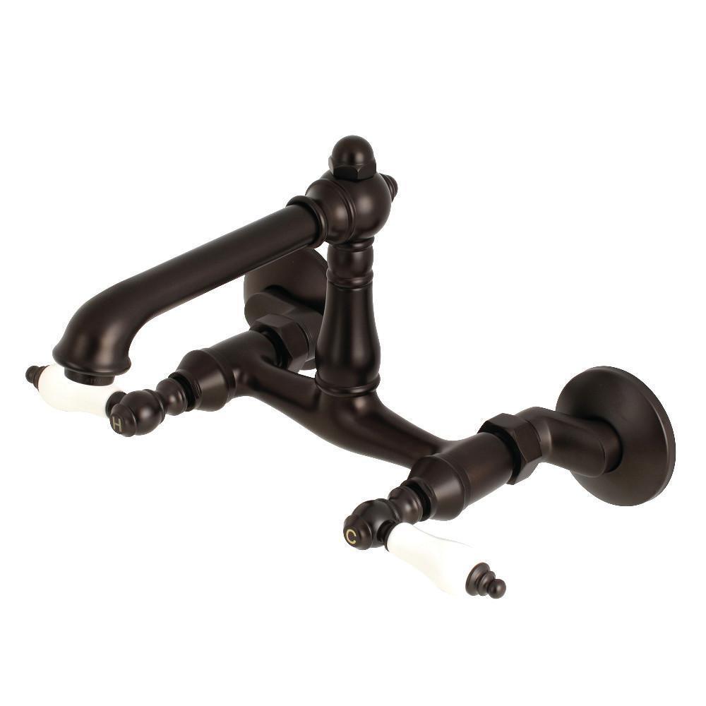 Kingston Brass English Country Wall Mount Kitchen Faucet Oil Rubbed Bronze