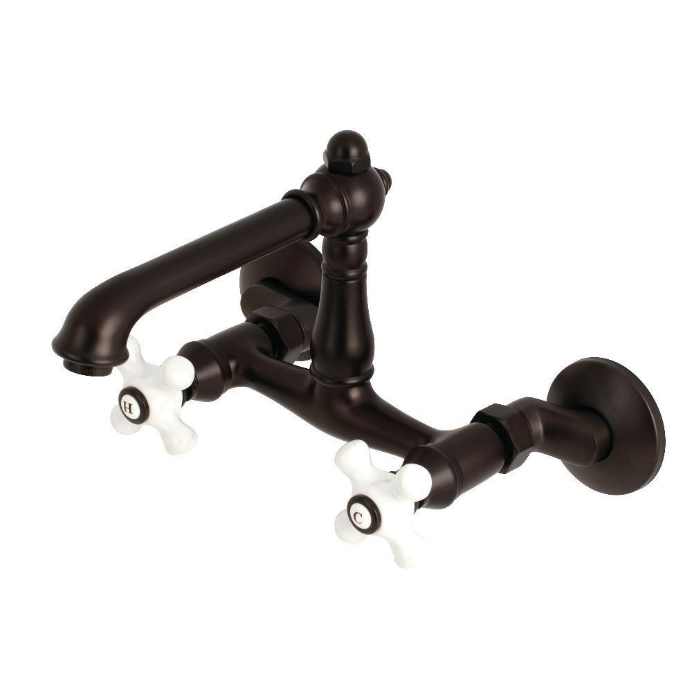 Kingston Brass English Country Wall Mount Kitchen Faucet Oil Rubbed Bronze