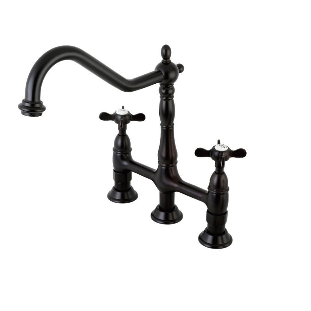 Kingston Brass Essex Bridge Kitchen Faucet Oil Rubbed Bronze
