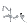 Kingston Brass Essex Wall Mount Kitchen Faucet Polished Chrome