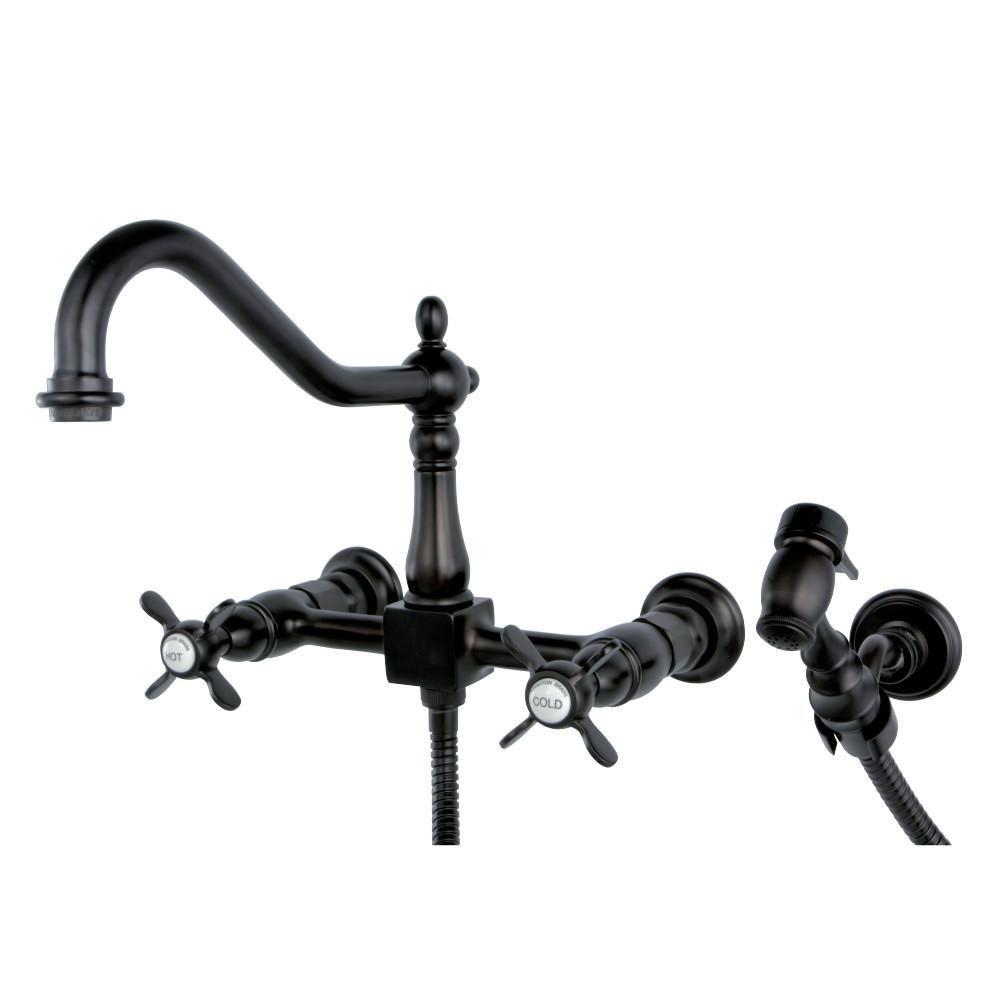 Kingston Brass Essex Wall Mount Kitchen Faucet Oil Rubbed Bronze