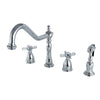 Kingston Brass Essex Widespread Kitchen Faucet Polished Chrome