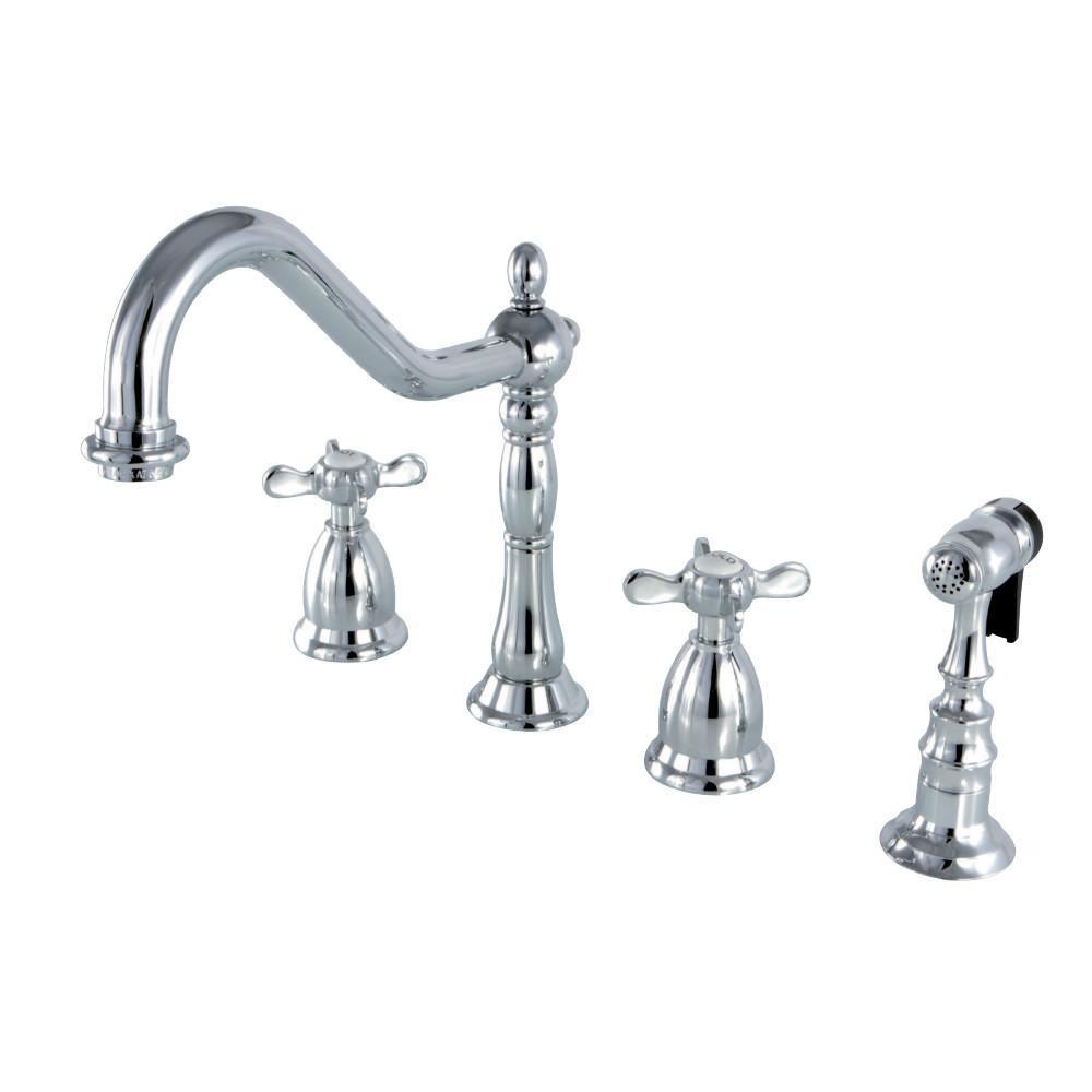Kingston Brass Essex Widespread Kitchen Faucet Polished Chrome