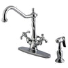 Kingston Brass French Country Multi-Hole Faucet Polished Chrome