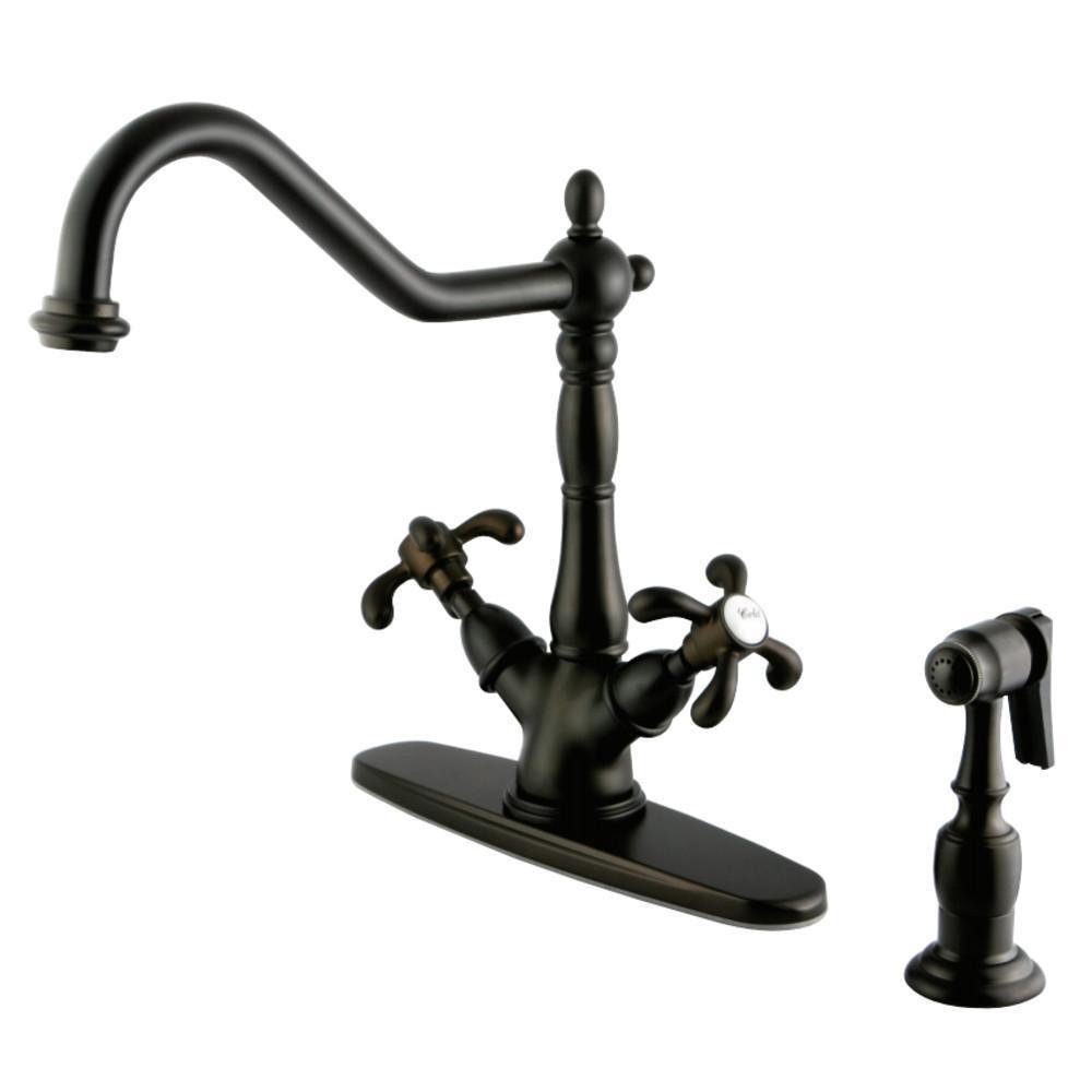 Kingston Brass French Country Multi-Hole Faucet Oil Rubbed Bronze