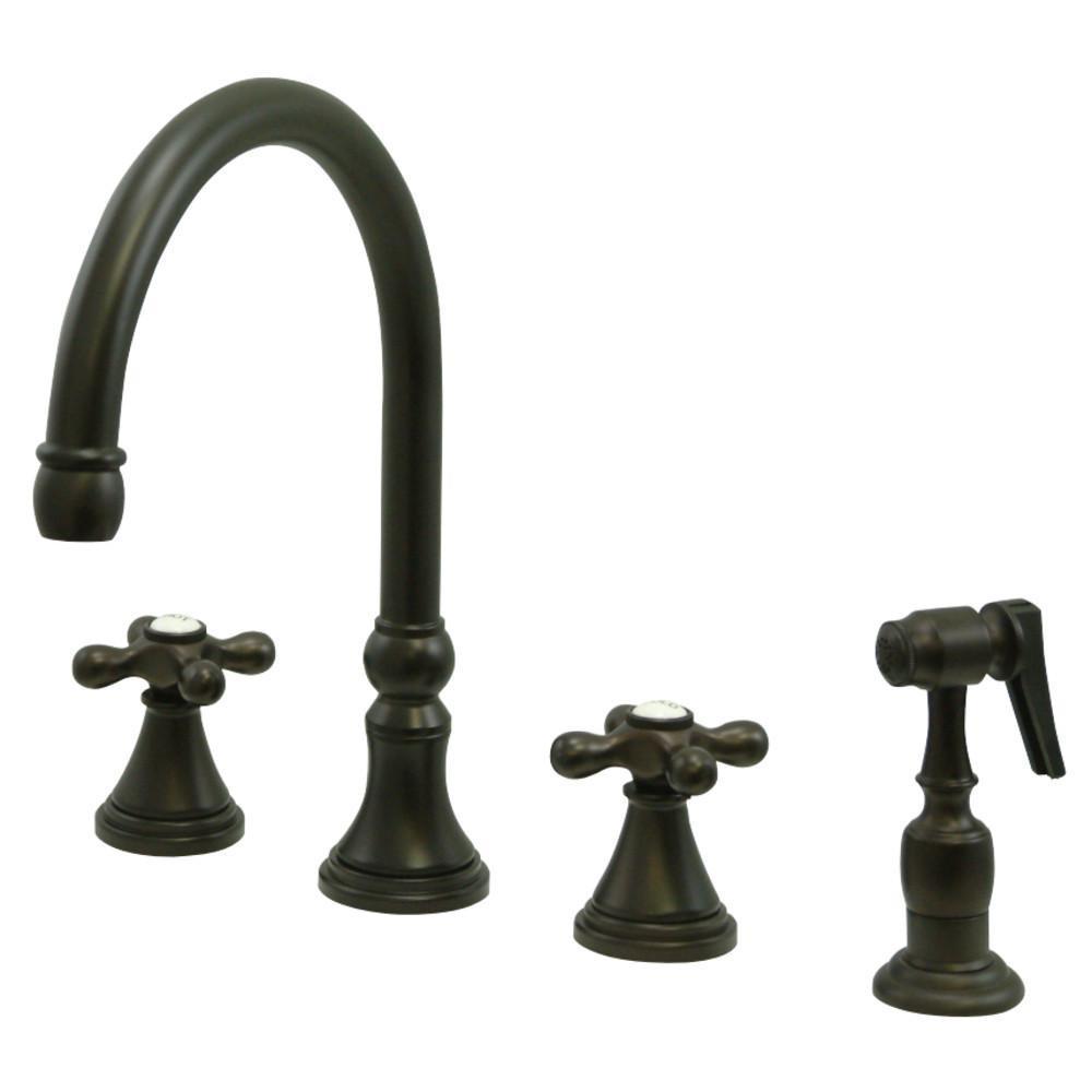 Kingston Brass Governor Widespread Kitchen Faucet Oil Rubbed Bronze