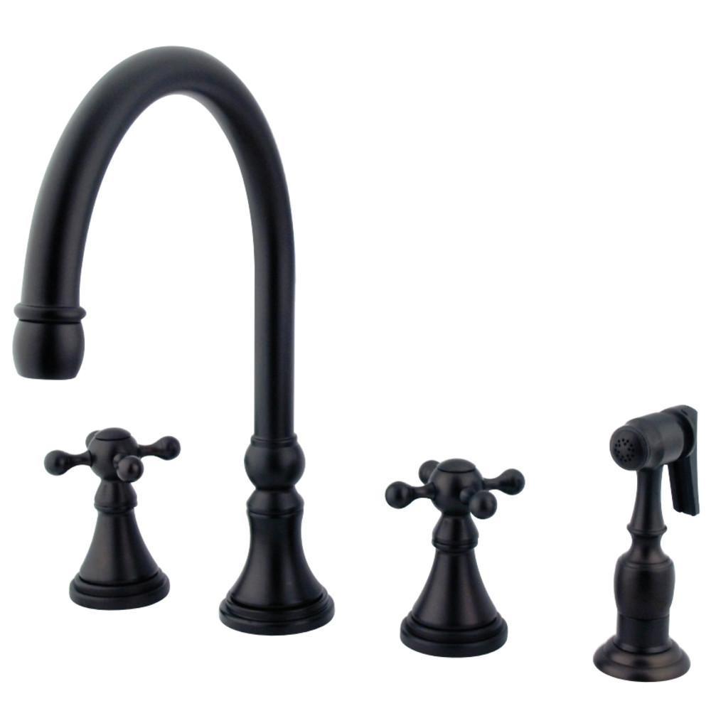 Kingston Brass Governor Widespread Kitchen Faucet Oil Rubbed Bronze