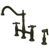 Kingston Brass Heritage Bridge Kitchen Faucet Oil Rubbed Bronze