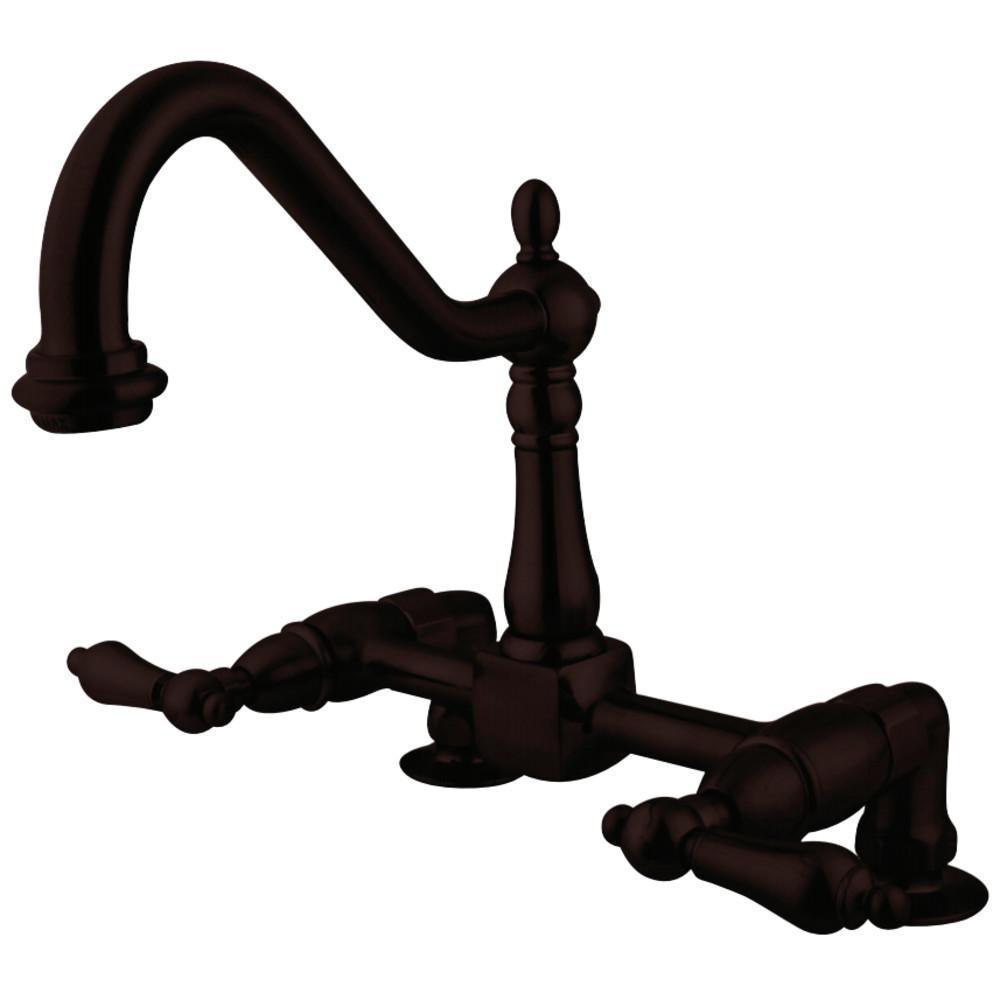 Kingston Brass Heritage Centerset Kitchen Faucet Oil Rubbed Bronze