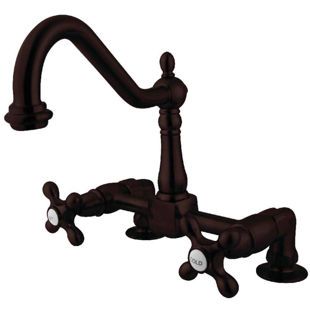 Kingston Brass Heritage Centerset Kitchen Faucet Oil Rubbed Bronze