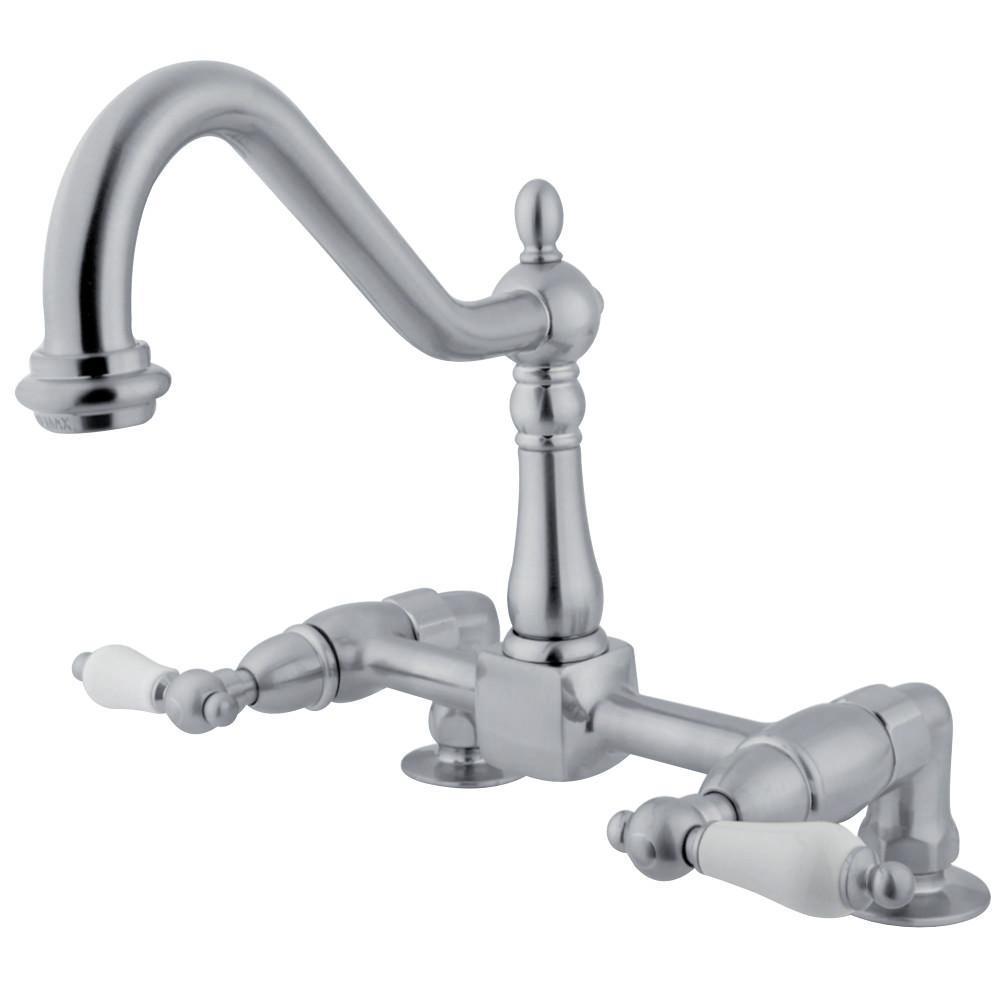 Kingston Brass Heritage Centerset Kitchen Faucet Polished Chrome