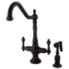 Kingston Brass Heritage Two Handle Single-Hole Kitchen Faucet Oil Rubbed Bronze