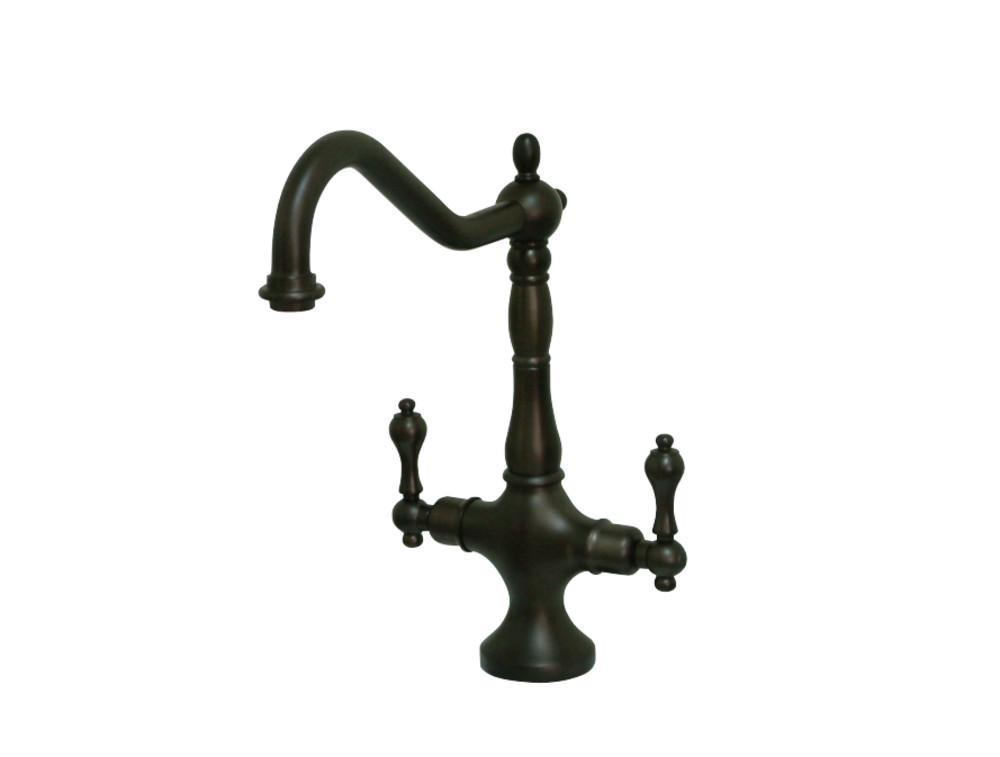 Kingston Brass Heritage Two Handle Single-Hole Kitchen Faucet Oil Rubbed Bronze